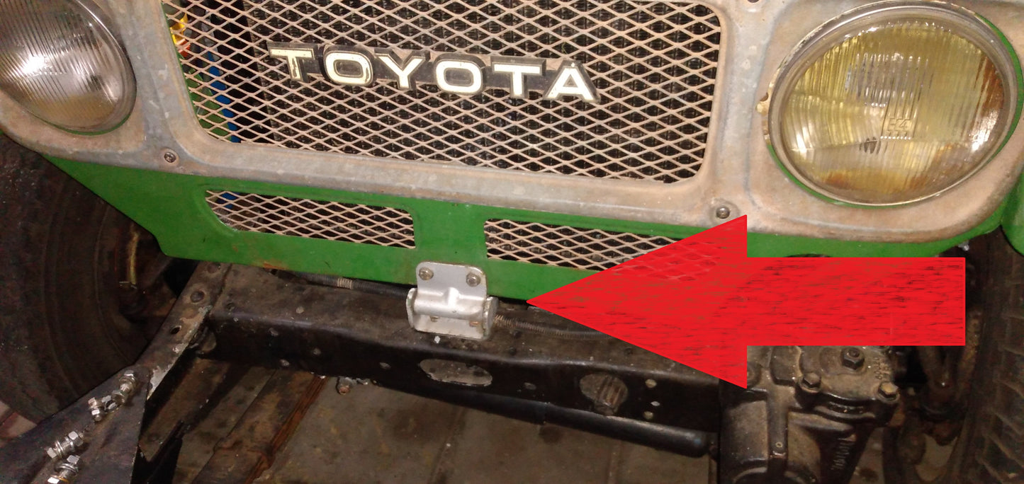 rubber gasket kit hinge radiator cover Toyota Landcruiser FJ40