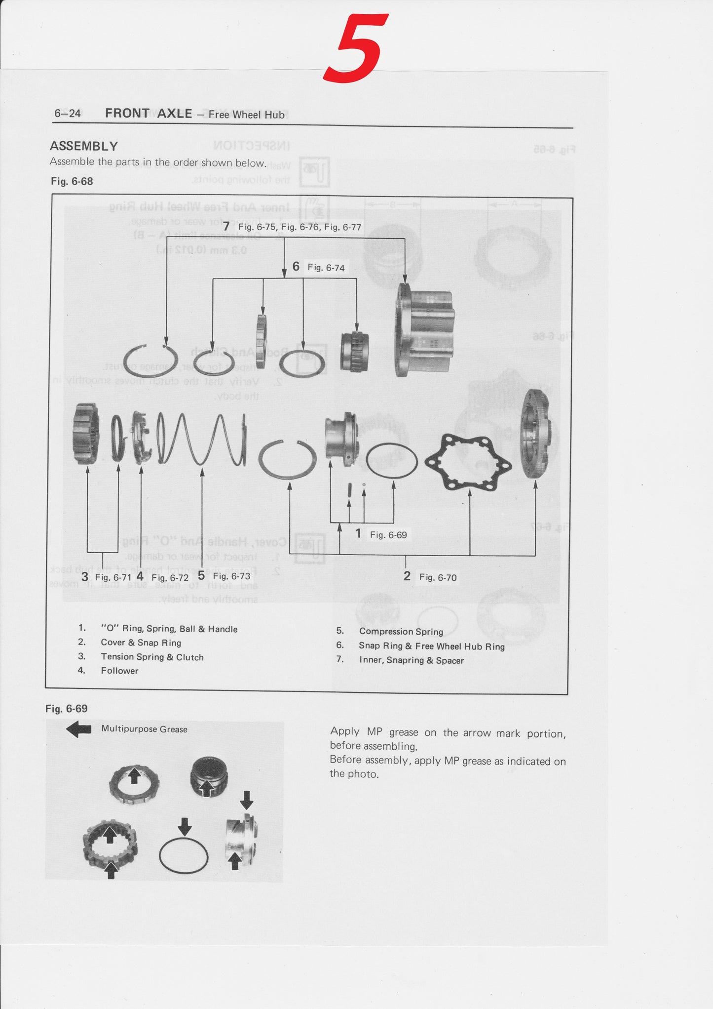 maintenance manual for Aisin locking hubs page 5.