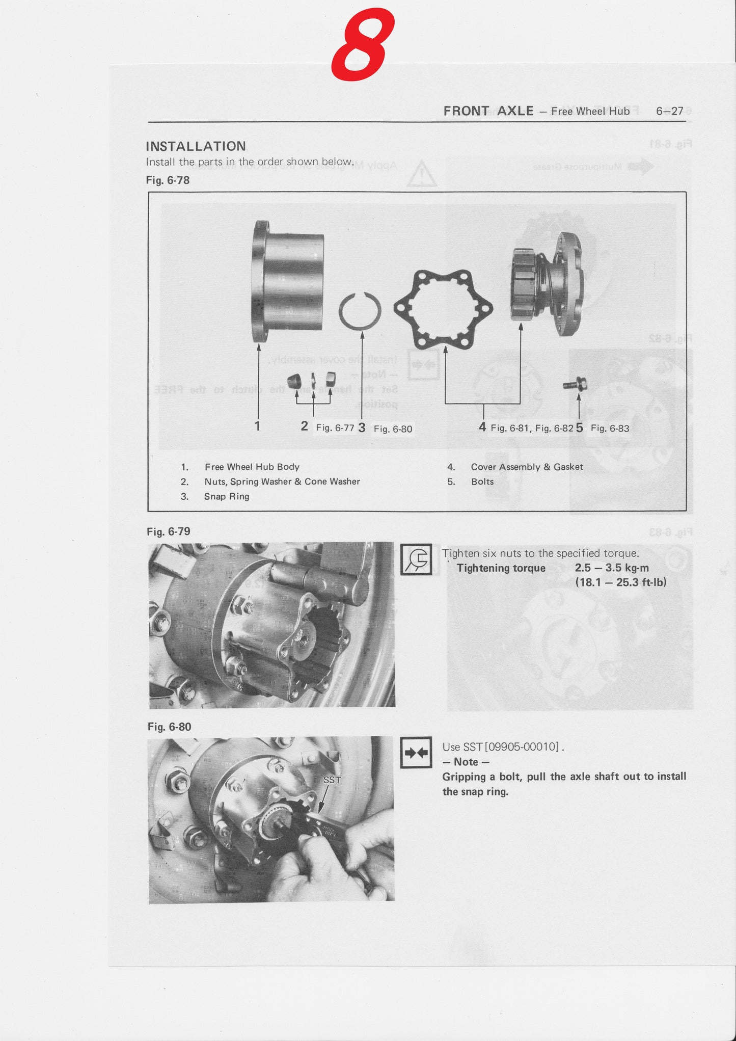 maintenance manual for Aisin locking hubs page 8.