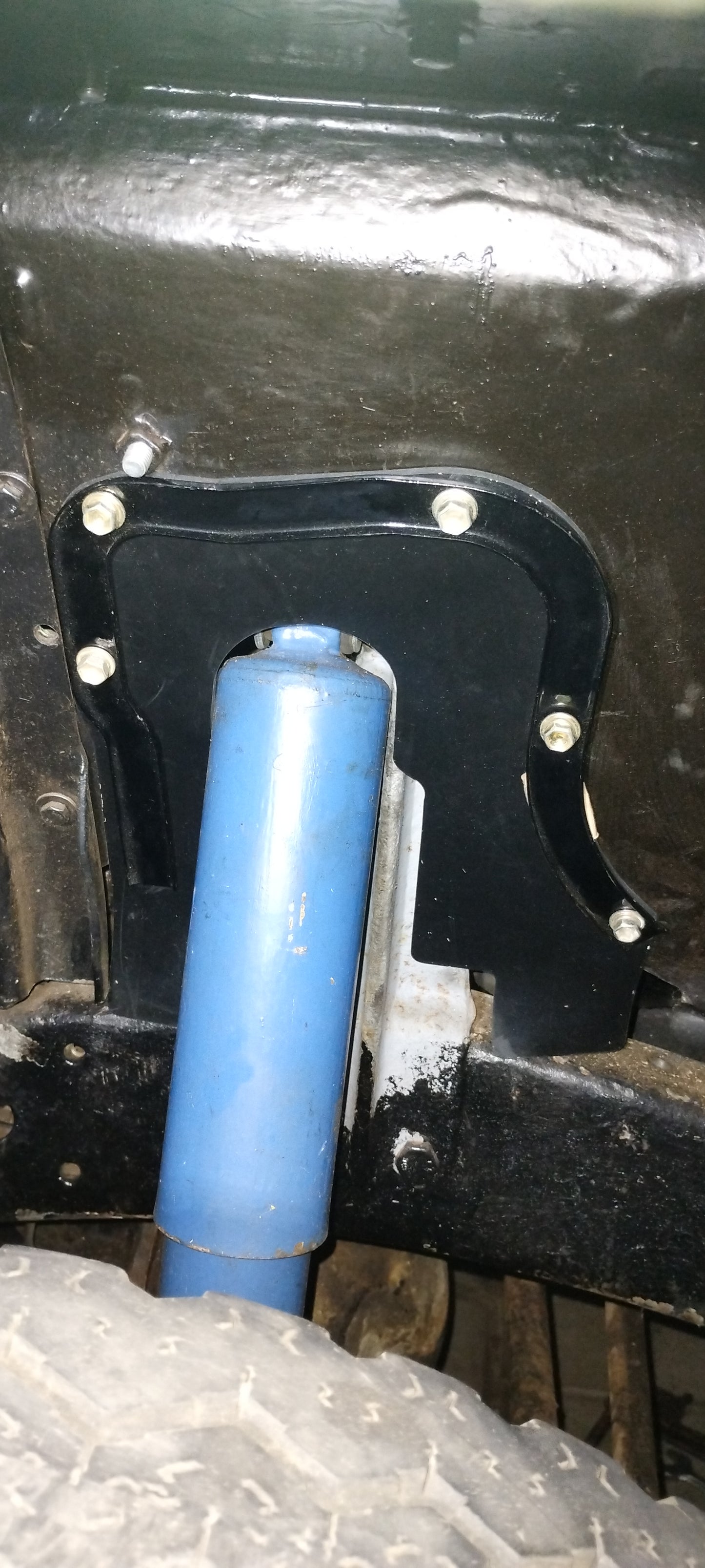 cover shock absorber and steering gear + radiator support, bib hinge, side step shim kit Toyota Landcruiser FJ40