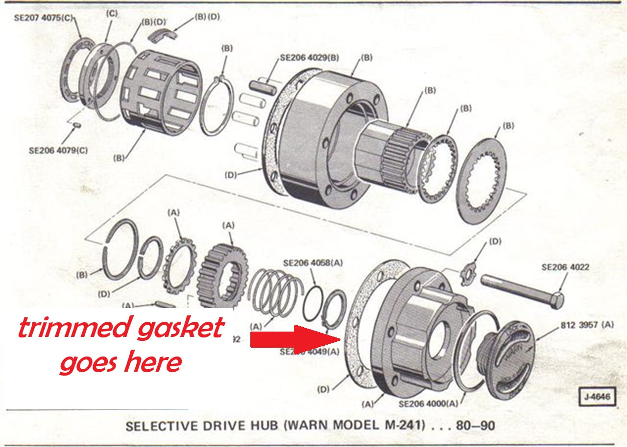 WARN M241 locking hub rebuild kit for International Harvester Scout