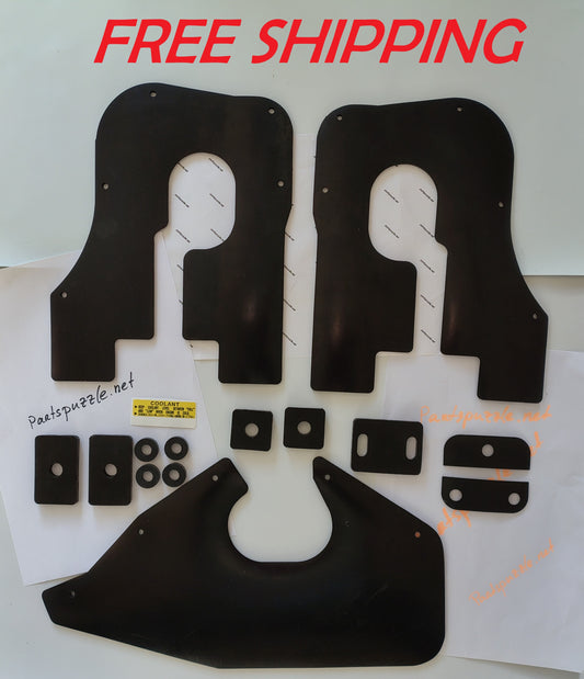 cover shock absorber and steering gear + radiator support, bib hinge, side step shim kit Toyota Landcruiser FJ40