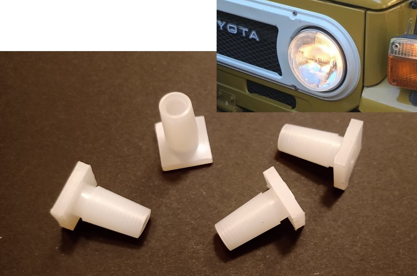 4x insert headlight adjustment Toyota Land Cruiser FJ40