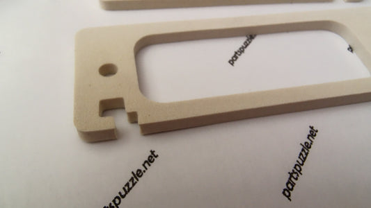 Detail of a gasket for Toyota Celica TA22 RA28 side indicators, turn signal lenses.